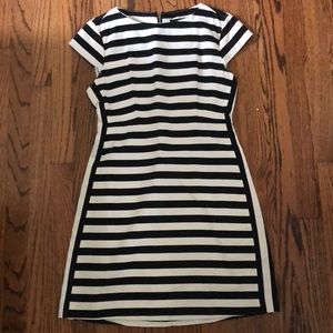 ZARA Black and White Stripe Mini Dress